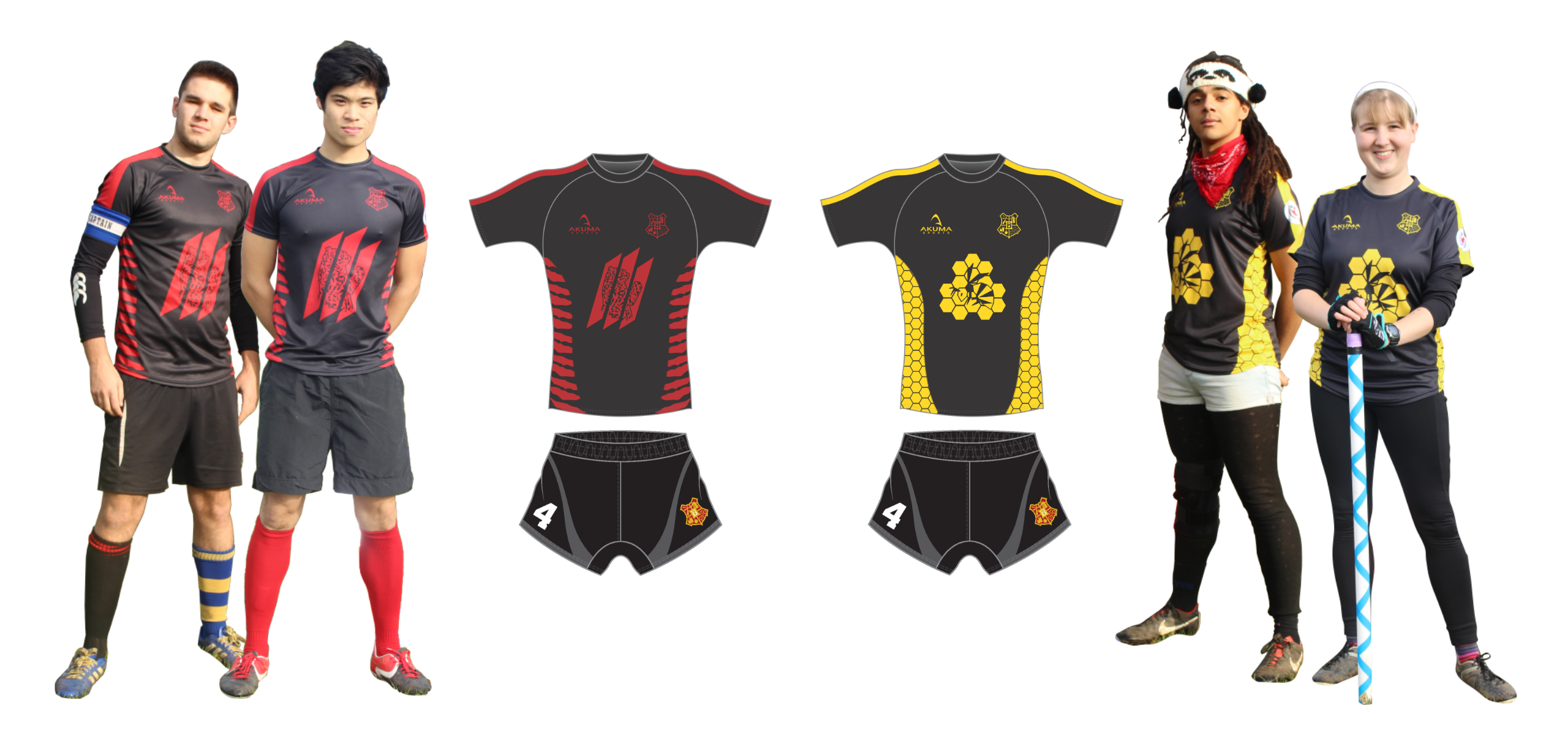 The two Bristol team kit designs.