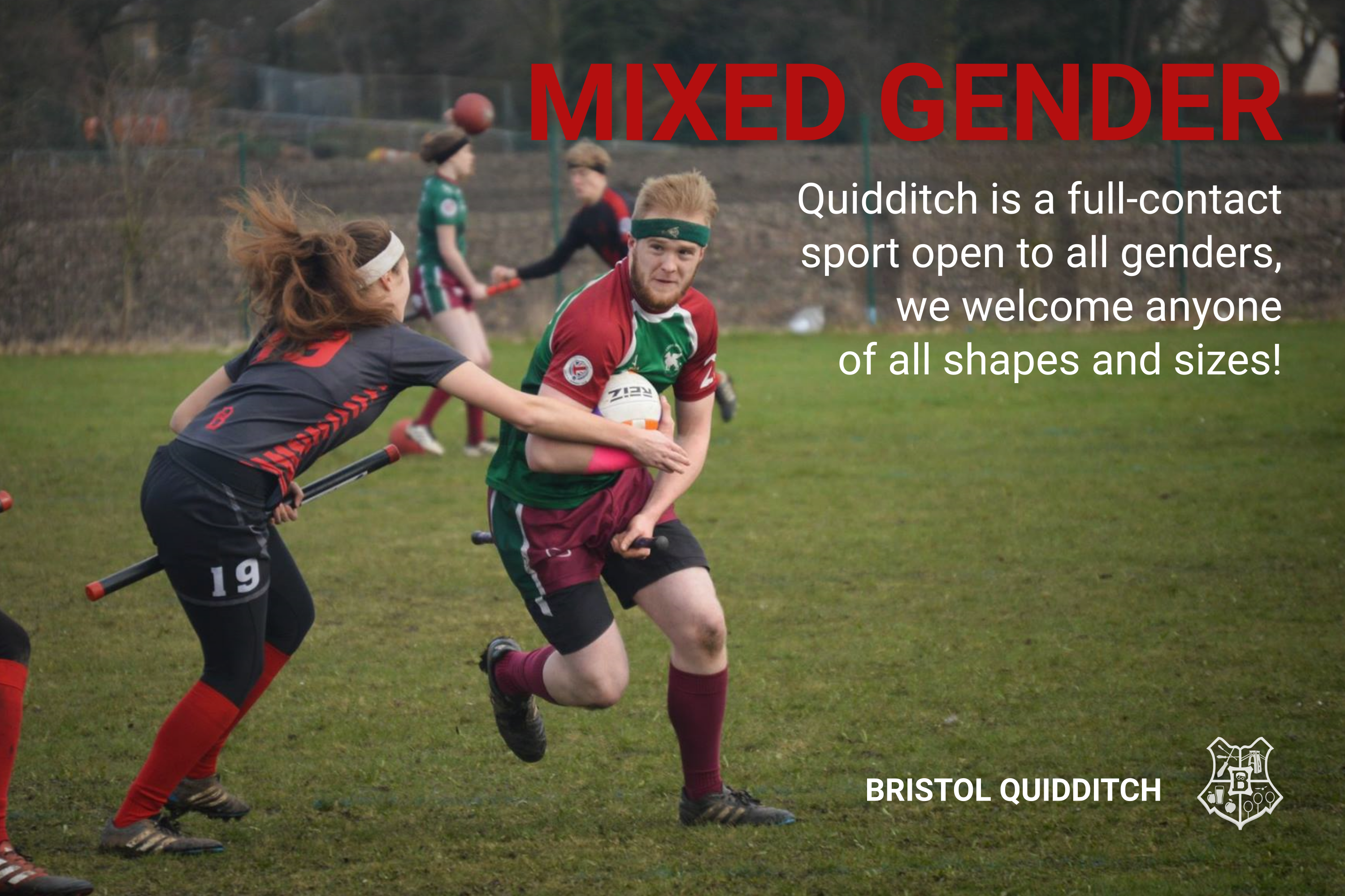 Club artwork about mixed-gender sport.